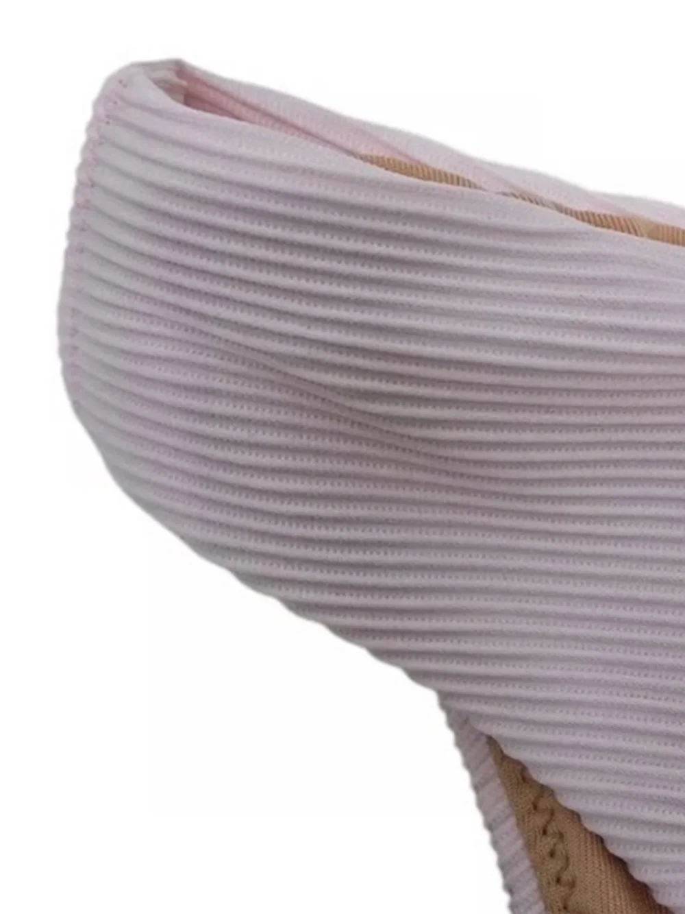 J. Crew Ribbed High-Rise Cheeky Bikini Bottom - Light Pink